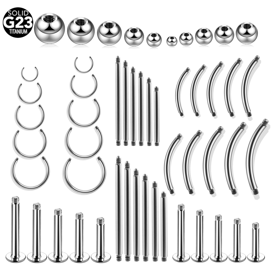 Body Jewelry Replacement Ball - 10pcs/Lot Titanium Thread Barbell Replacement Accessories