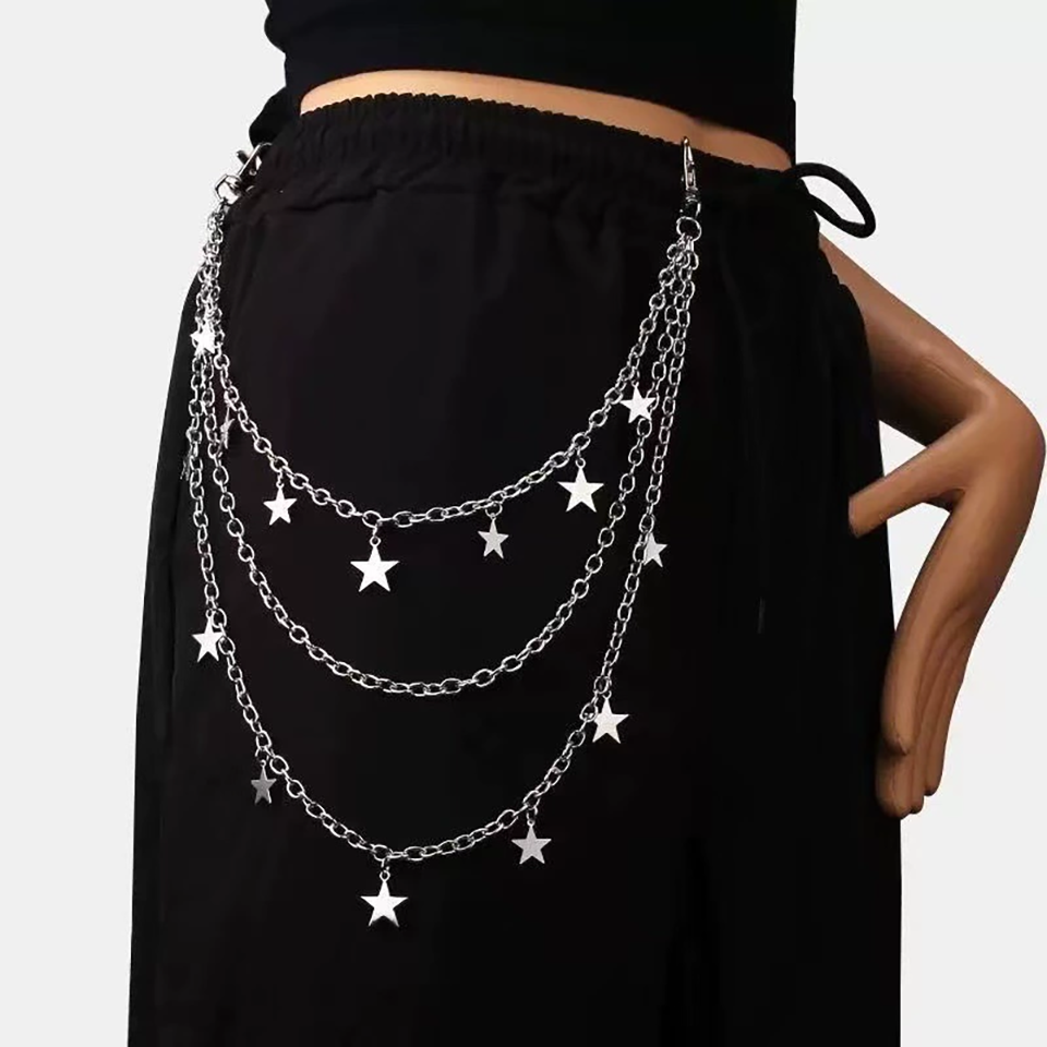 Body Jewels - Sexy Y2K Layered Star Dangle Pants