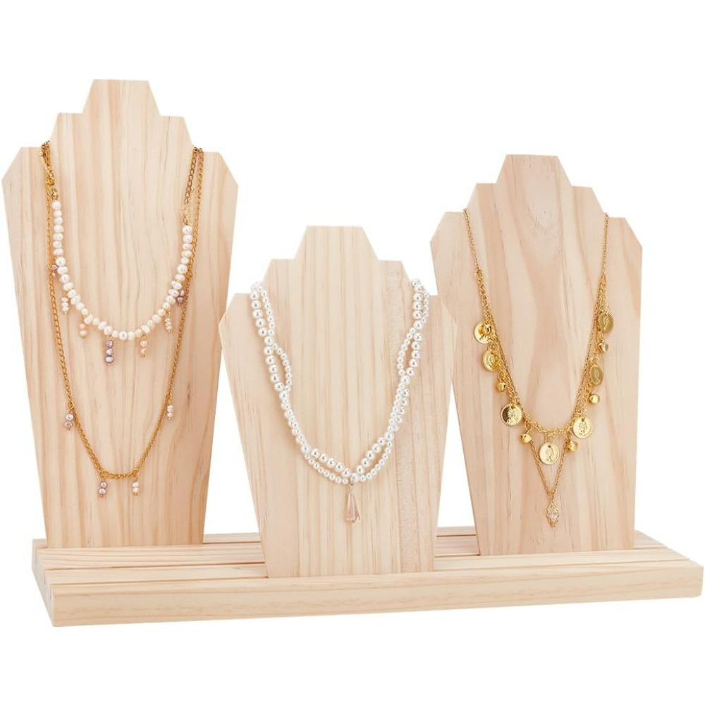 Body Jewelry Display - Removable Displays Wood Plank Necklace Storage
