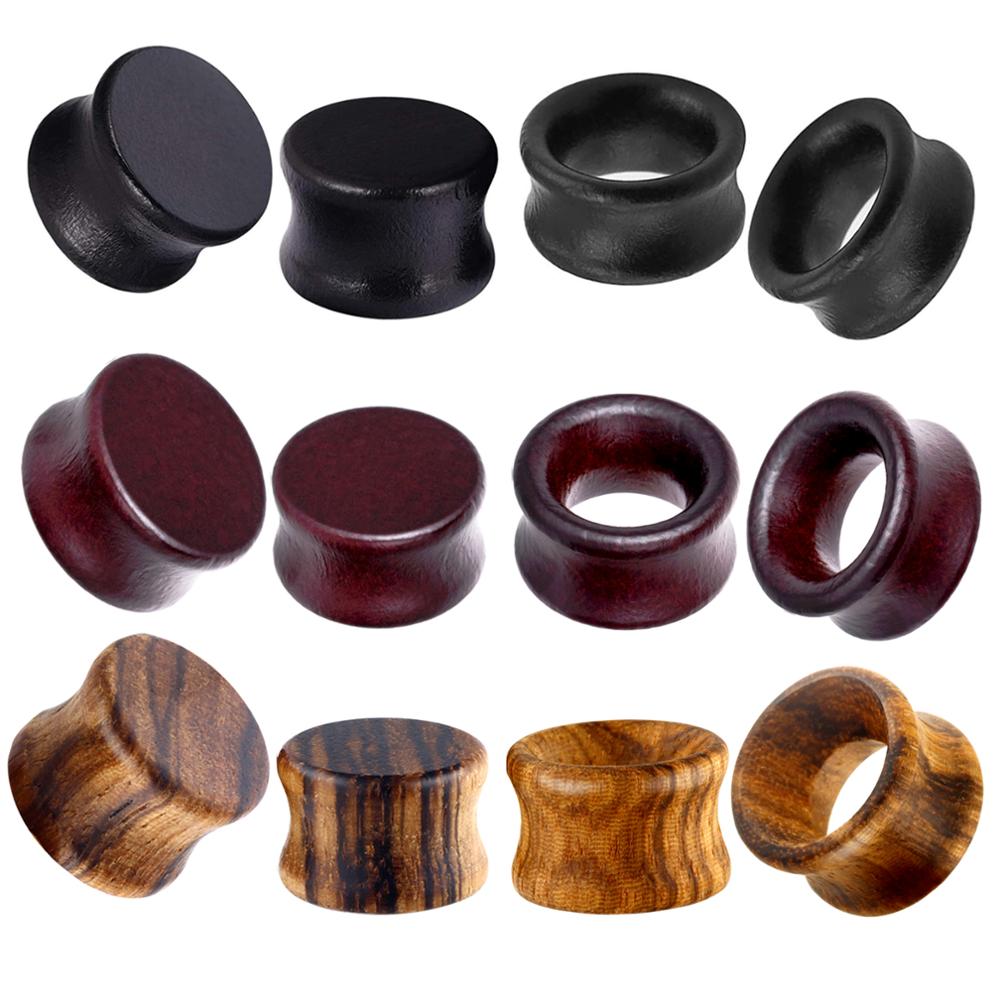 Body Jewelry Ear Gauges - JUNLOWPY 2g 0g 00g Wood Flesh