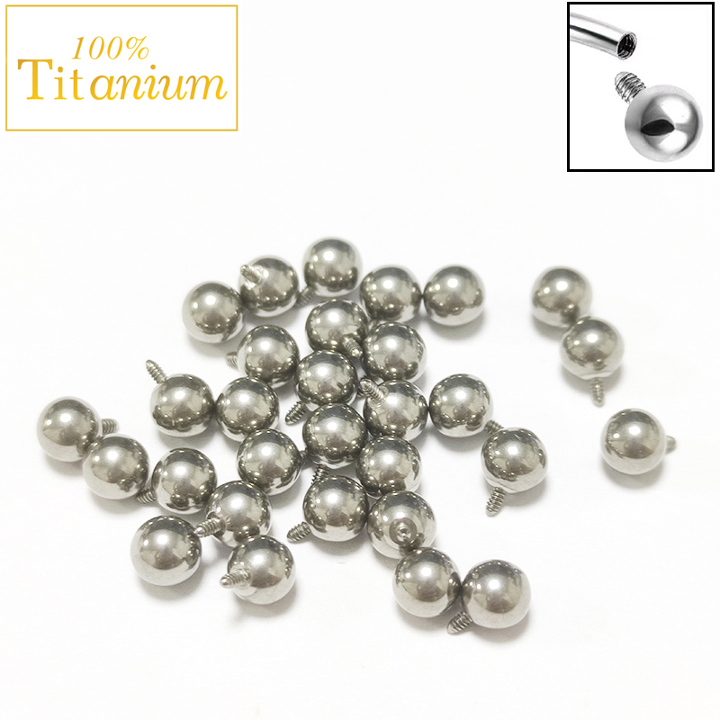Body Jewelry Replacement Ball - 10Pc Implant Grade ASTM G23 Titanium