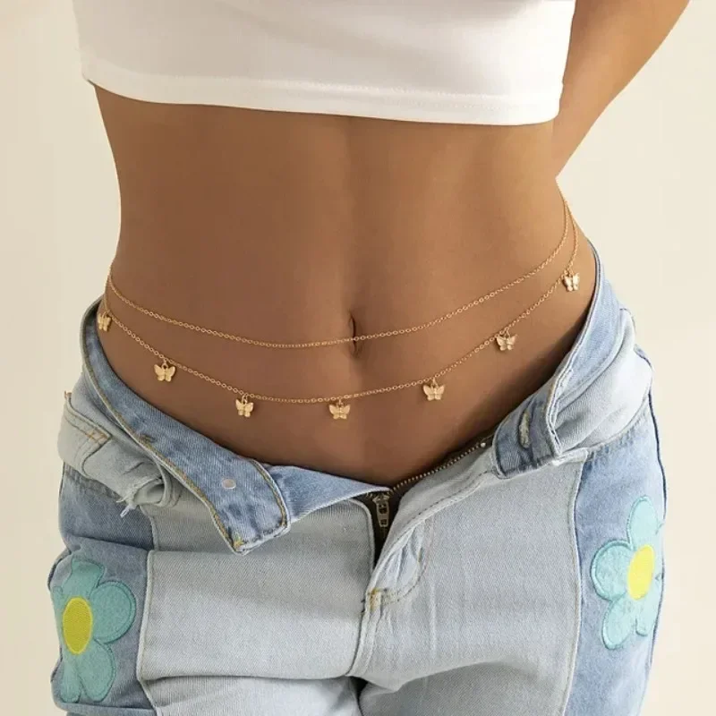 Body Jewelry Sale - New Charm Sexy Double Layer Butterfly