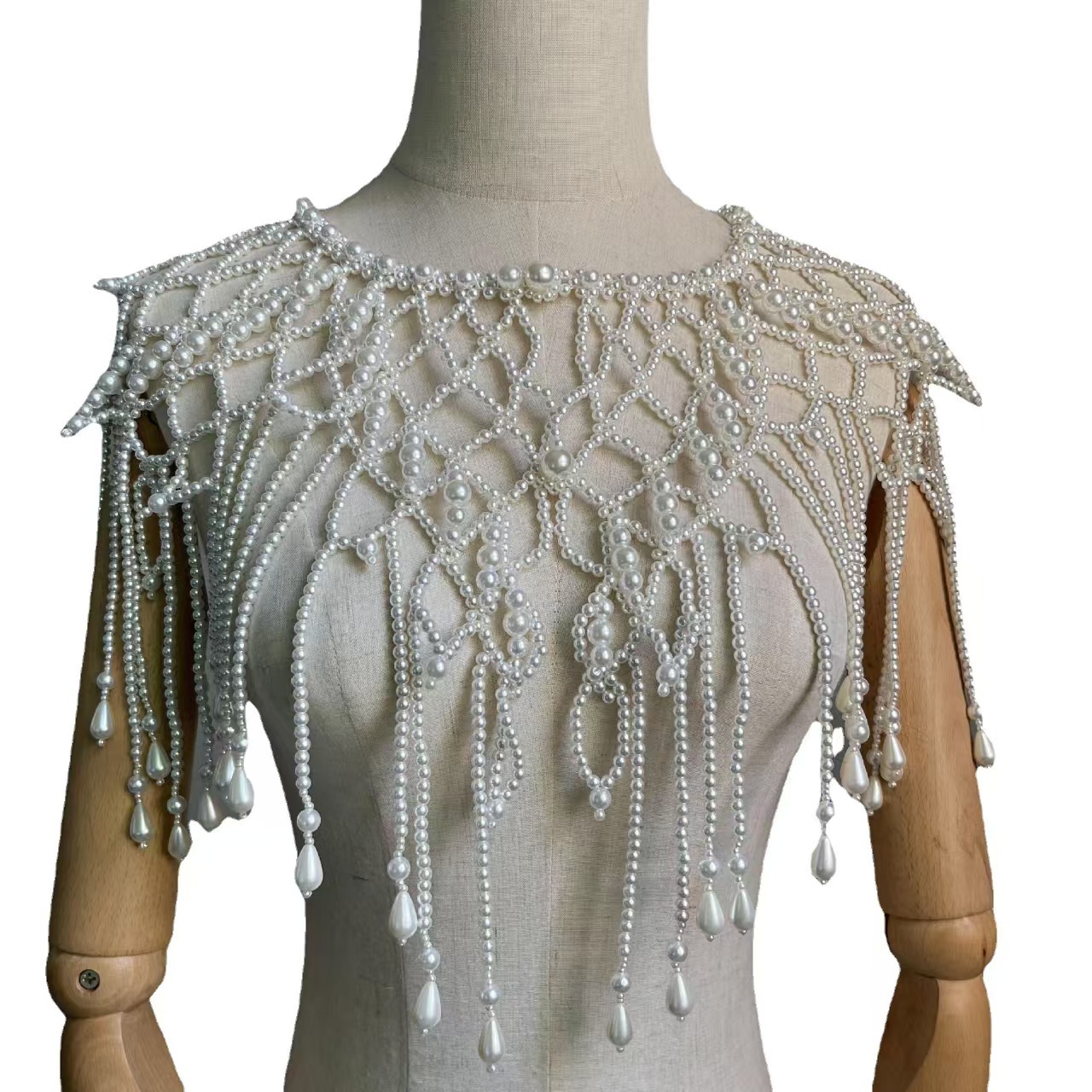 Body Jewelry Vest - Victorian Inspired Beaded Shawl Vest Exquisite