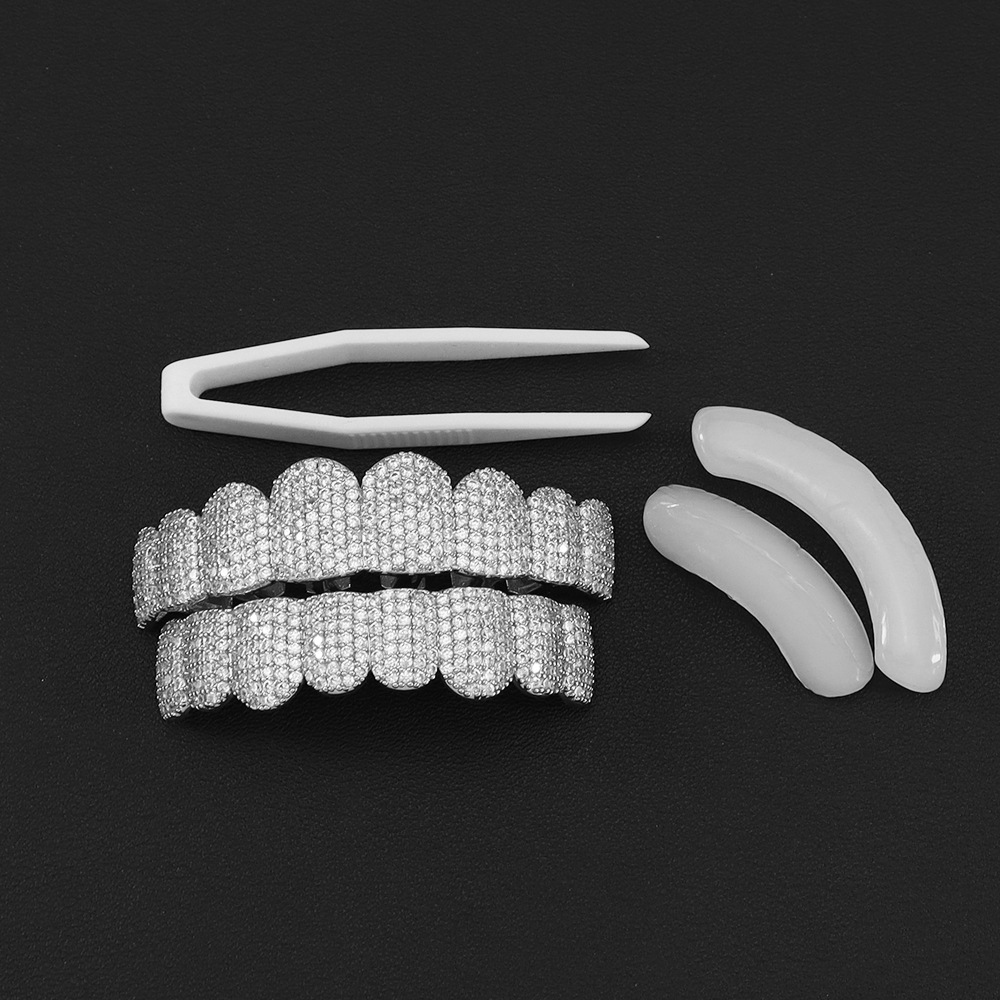 Body Jewelry Art - Silver Plated Full Iced Out CZ