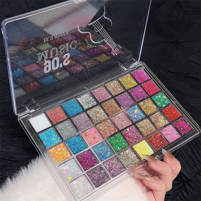 Body Jewelry Glue - 40 Colors Glitter Palette Face Glitter