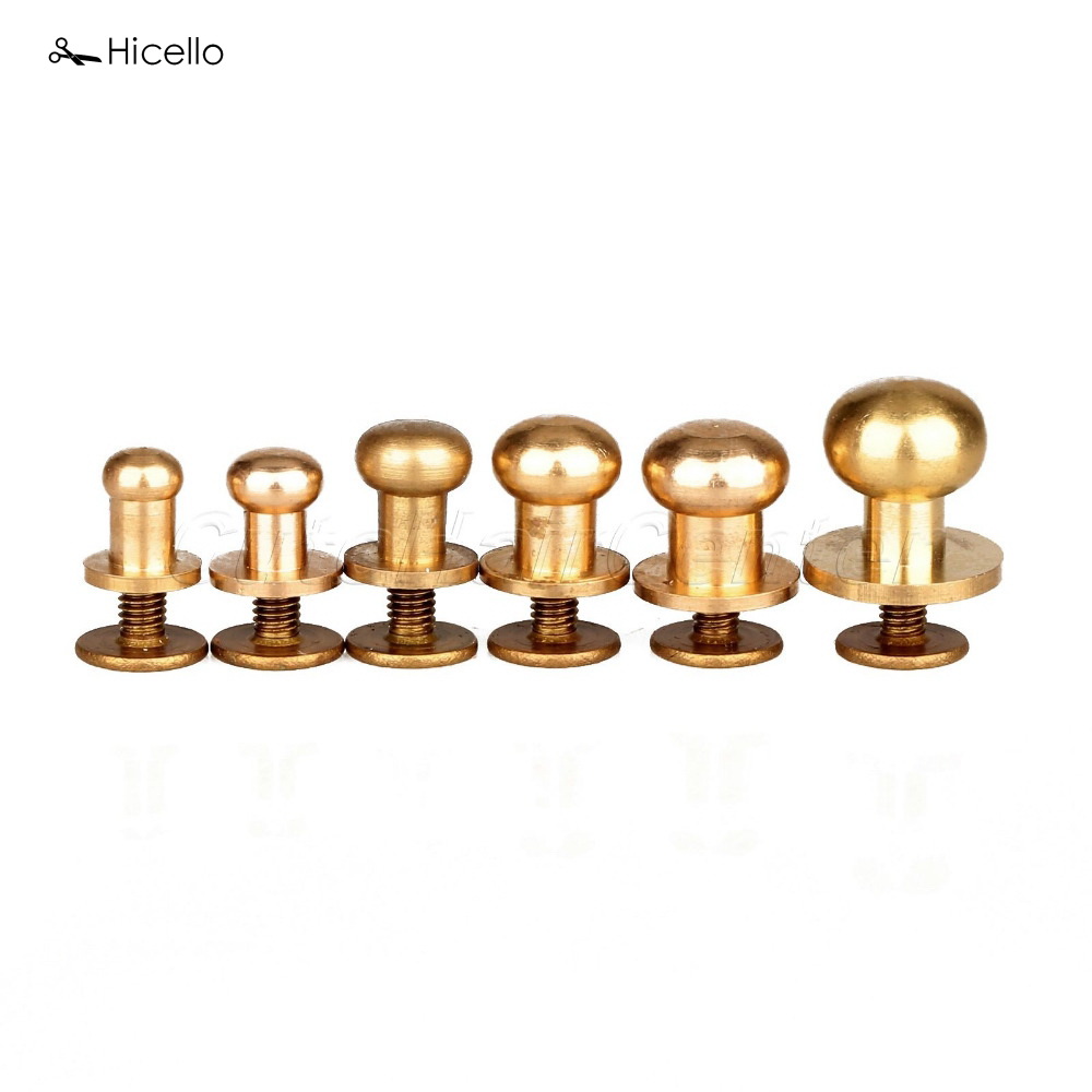Body Jewelry Chicago - 10Pcs/Set Solid Brass Rivet Round Head