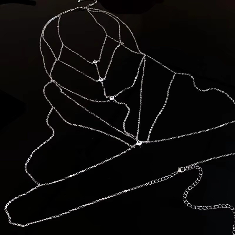 Body Jewelry Art - Body Jewelry Glitter Rhinestone Bust Chain