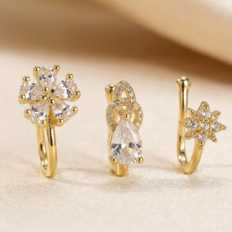 Body Jewelry Materials - 3-piece French style minimalist and versatile