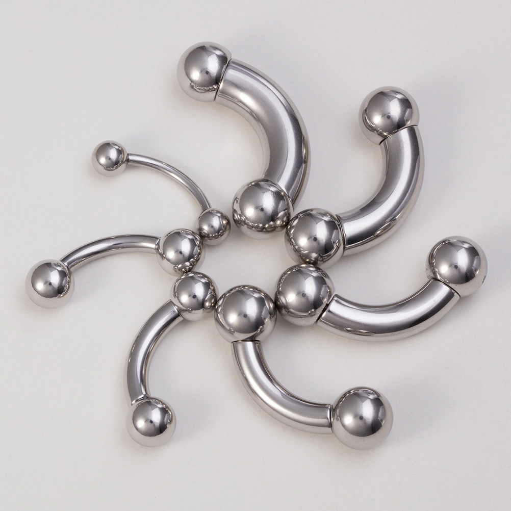 Eyebrow Curved Barbell - 1pc Big Size Surgical Steel Eyebrow