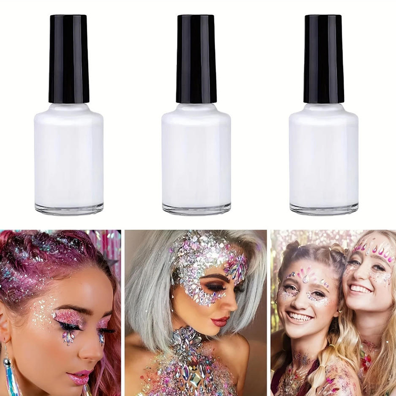 Body Jewelry Glue - 3-Pack Liquid Body Paint Glue Adhesive,Multifunctional