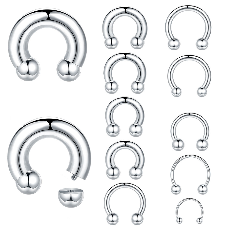 Body Jewelry Ear Gauges - 1PC 18G-00G Large Gauge Stainless Steel
