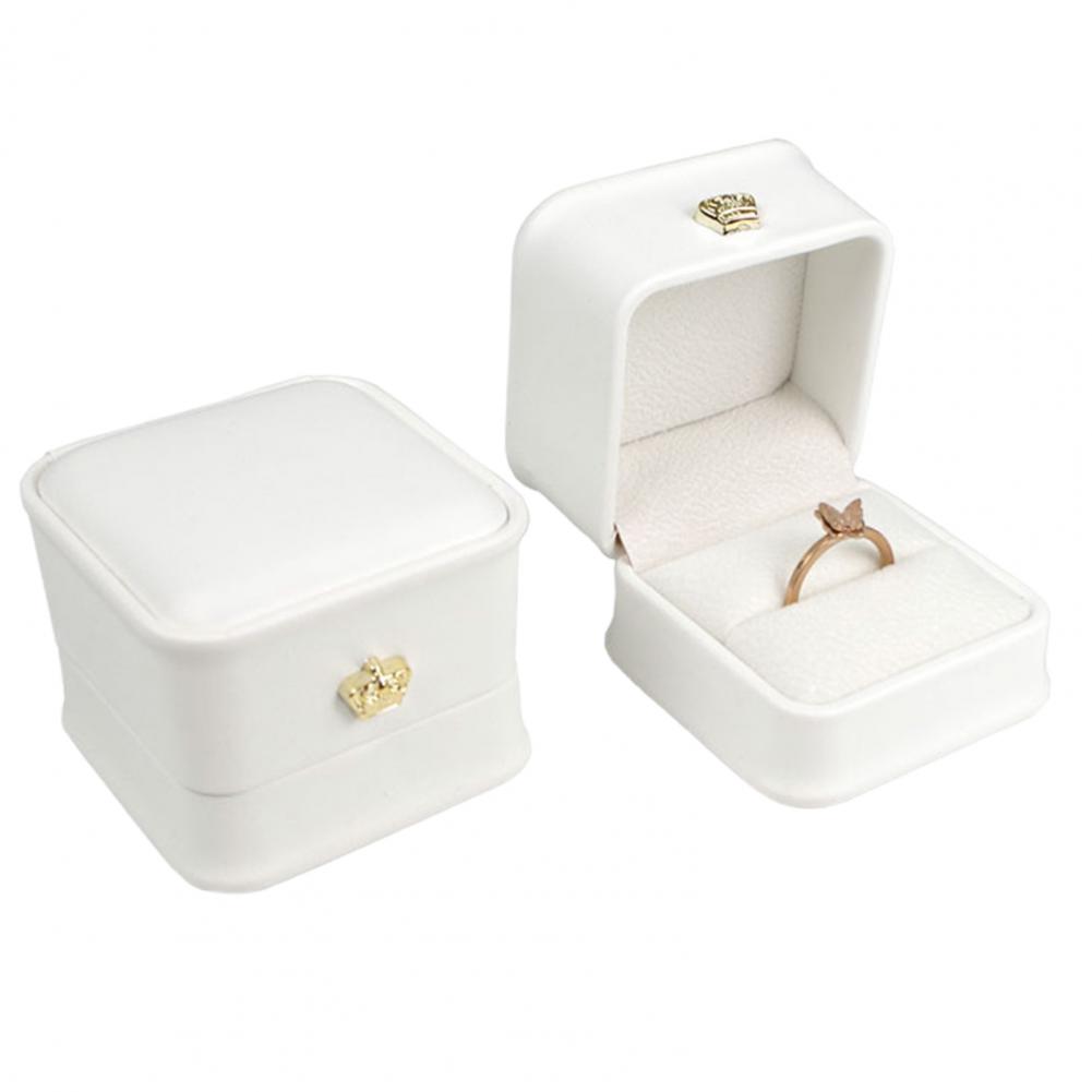 Body Jewelry Display - Engagement Wedding Ring Box Square Velvet