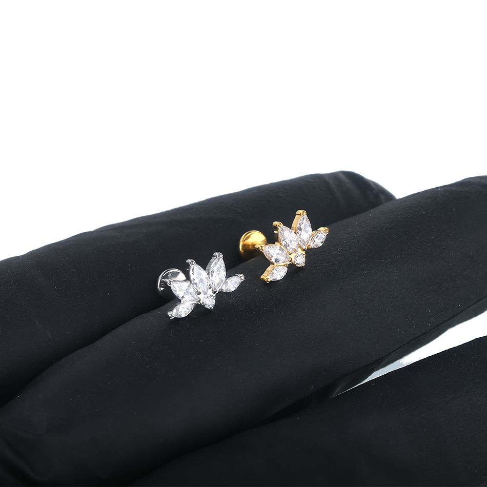 1/5pcs Implant Grade Titanium  - Body Jewelry Labret 评论和价格