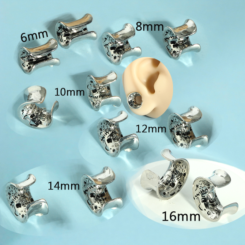 2pc 6mm-16mm Stainless Steel E - Body Jewelry Ear Gauges 评论和价格