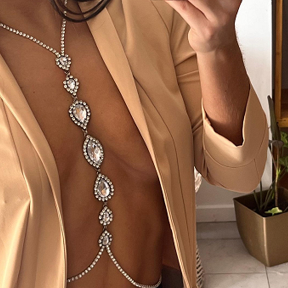 Fashion Sexy Water Drop Neckla - Body Jewelry Art 评论和价格