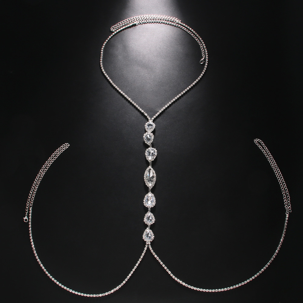 Fashion Sexy Water Drop Neckla - Body Jewelry Art 评论和价格