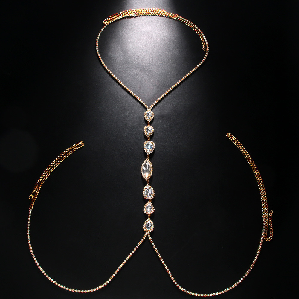 Fashion Sexy Water Drop Neckla - Body Jewelry Art 评论和价格