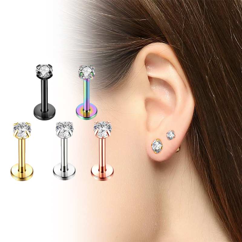 16G Titanium Internally Thread - Body Jewelry Labret 评论和价格