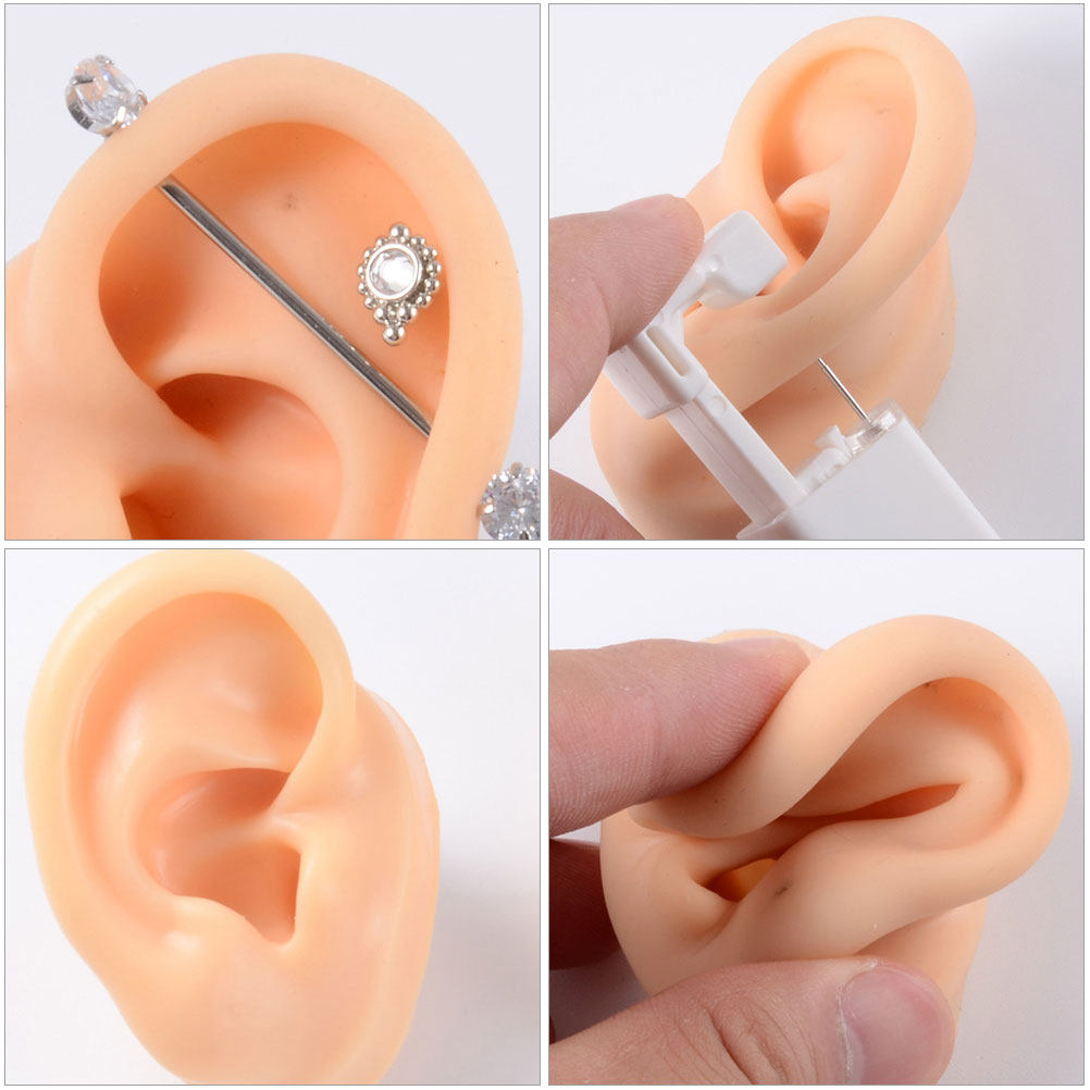 2Pcs Silicone Ear Models Fake  - Body Jewelry Display 评论和价格