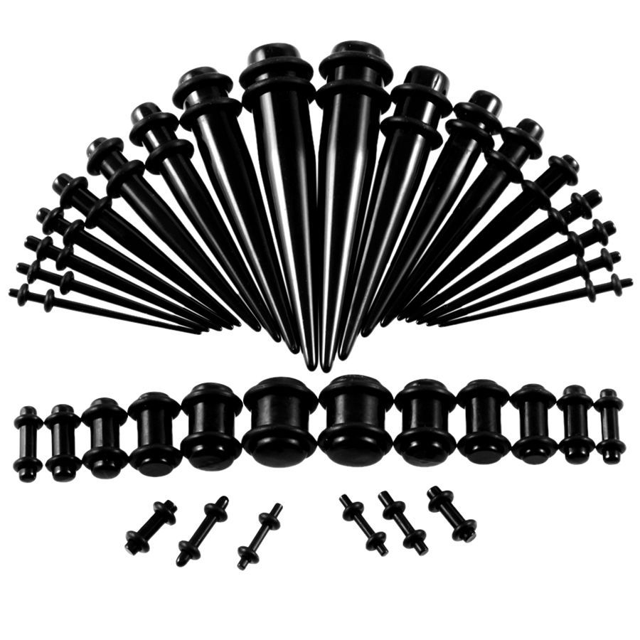 36pcs/lot Acrylic Ear Gauge Ta - Body Jewelry Ear Gauges 评论和价格