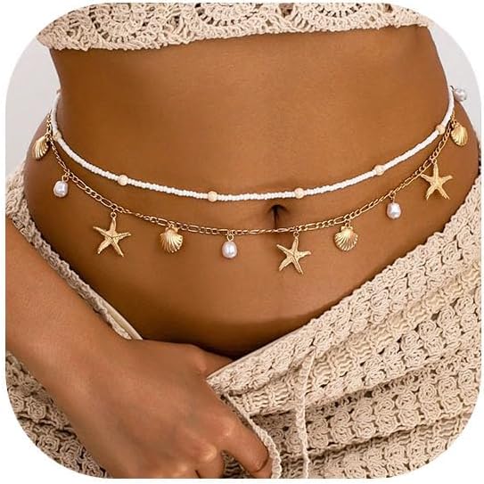 Starfish Waist Chain Women Adj - Body Jewelry Sale 评论和价格