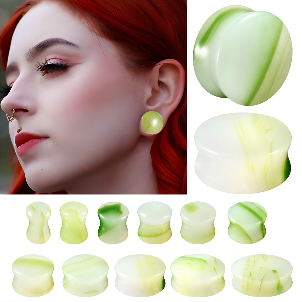 1/2/22PCS Glass&Stone Round Ea - Body Jewelry Ear Gauges 评论和价格