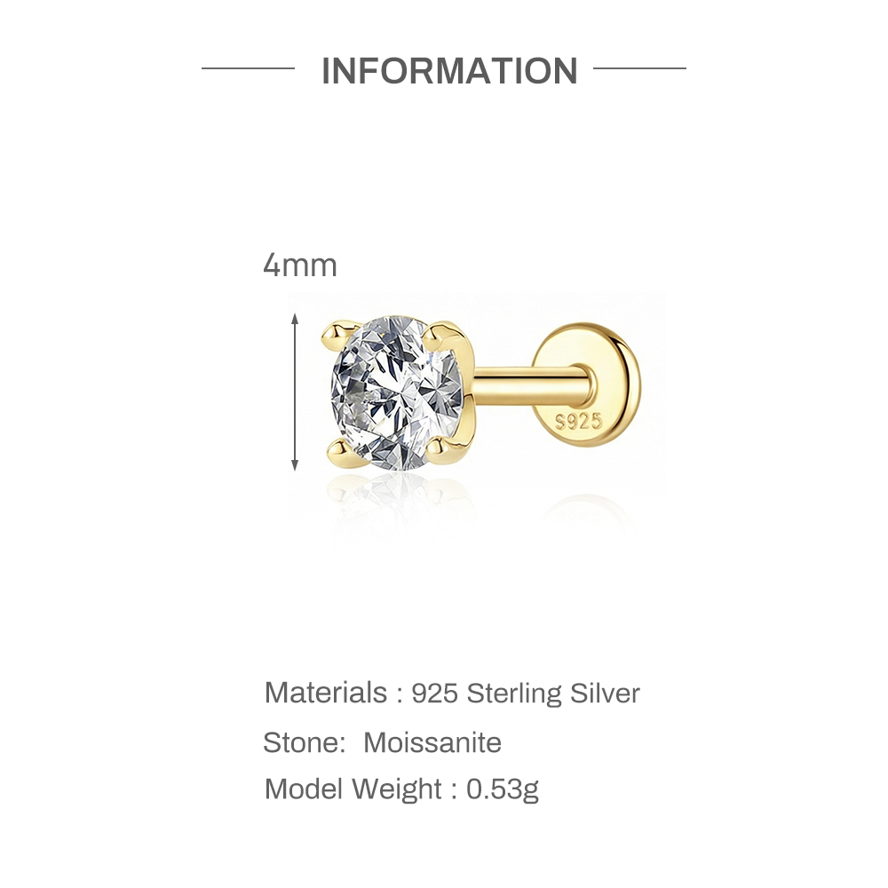 Aide 925 Sterling Silver Moiss - Body Jewelry Labret 评论和价格