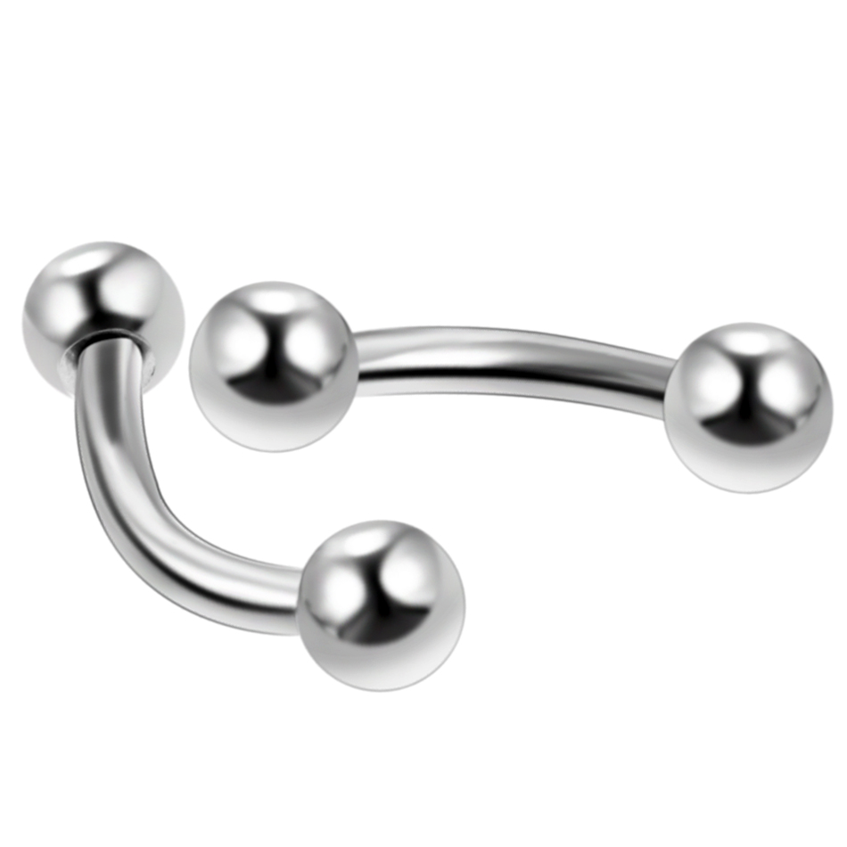 10Pcs/lot Steel Eyebrow Banana - Eyebrow Curved Barbell 评论和价格