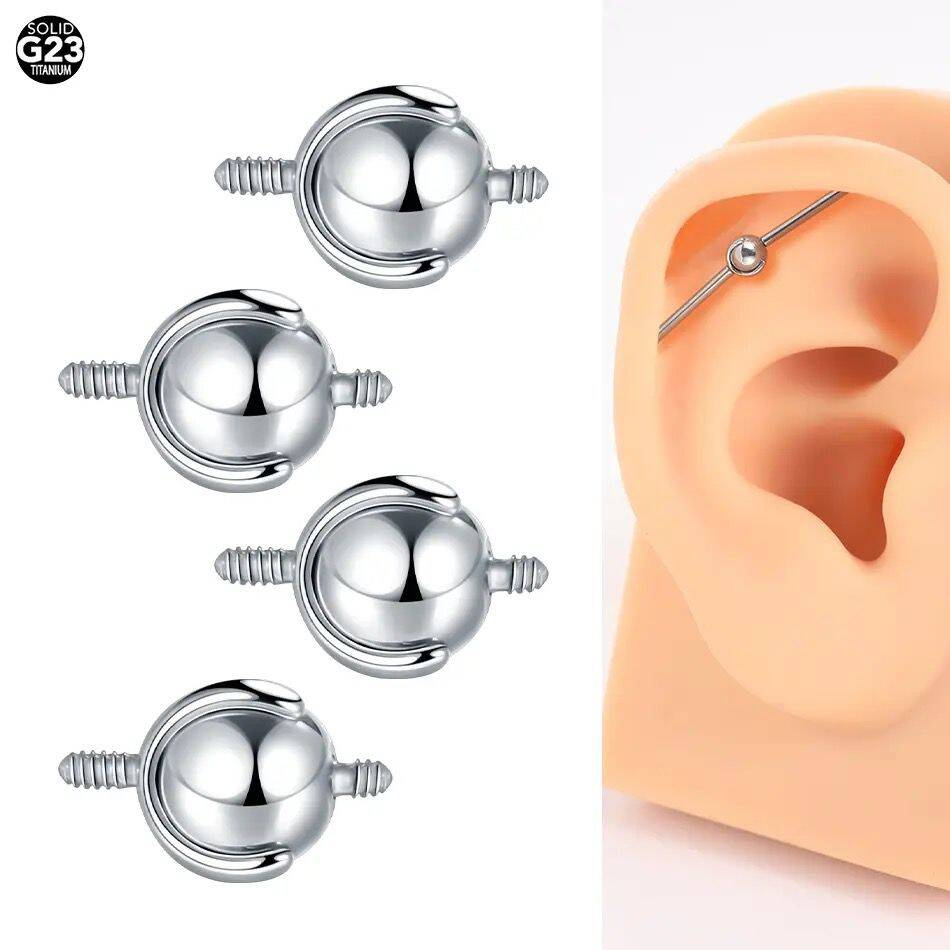 1Pc 16G/14G 4/5mm Industrial B - Body Jewelry Replacement Ball 评论和价格