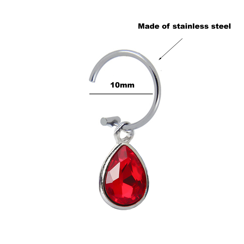 1Pc Fake Piercing Lip Clip Per - Body Jewelry Labret 评论和价格