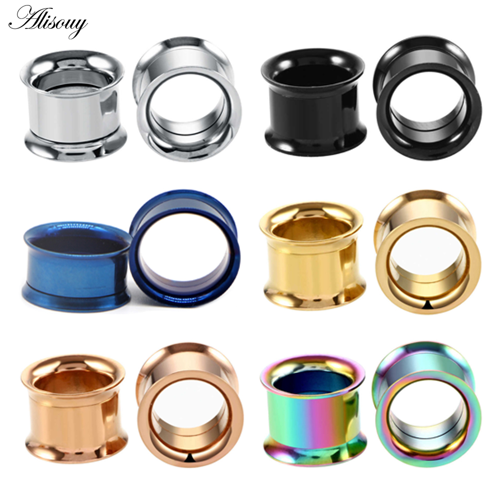 1pc 2mm-25mm Stainless Steel E - Body Jewelry Ear Gauges 评论和价格
