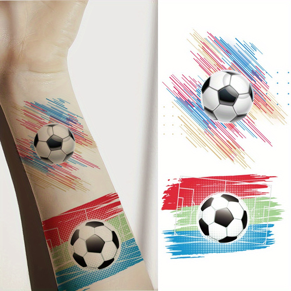 10 Sheets Football Temporary T - Body Jewelry Glue 评论和价格