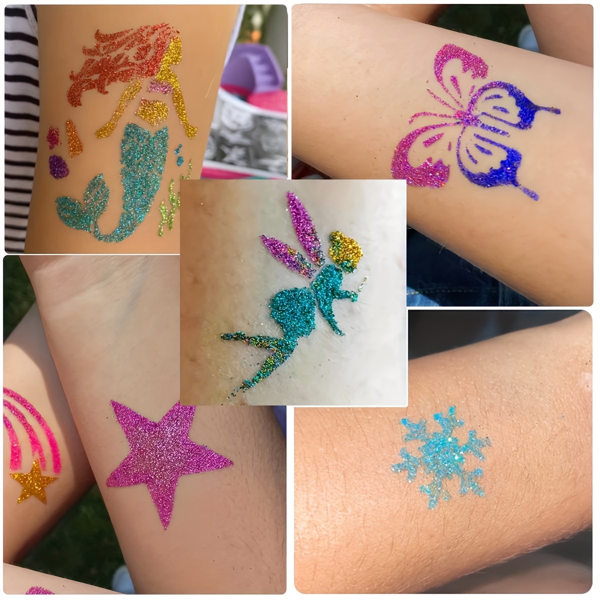 DIY Flash Tattoo 12 Colors of  - Body Jewelry Glue 评论和价格