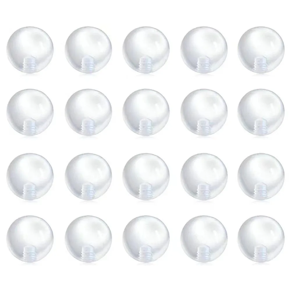 100pcs Transparent Replacement - Body Jewelry Replacement Ball 评论和价格