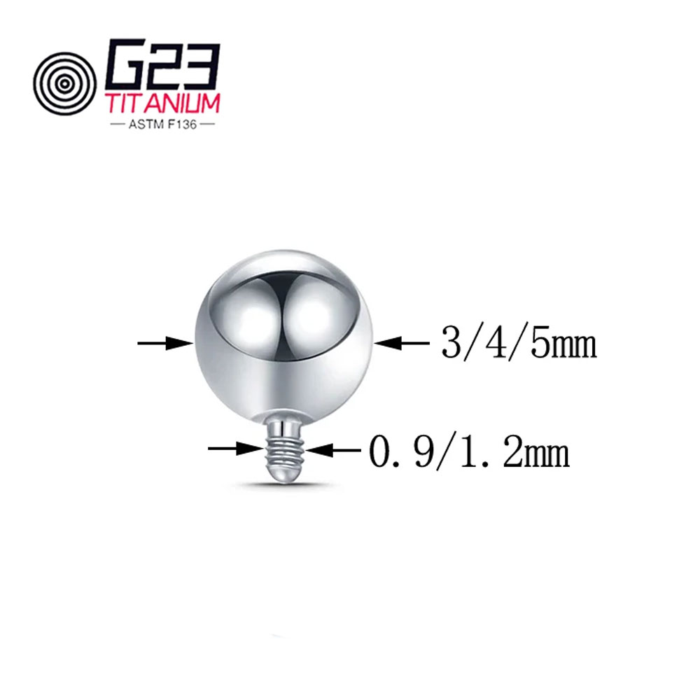 Wholesale 10/50pcs Titanium 14 - Body Jewelry Replacement Ball 评论和价格