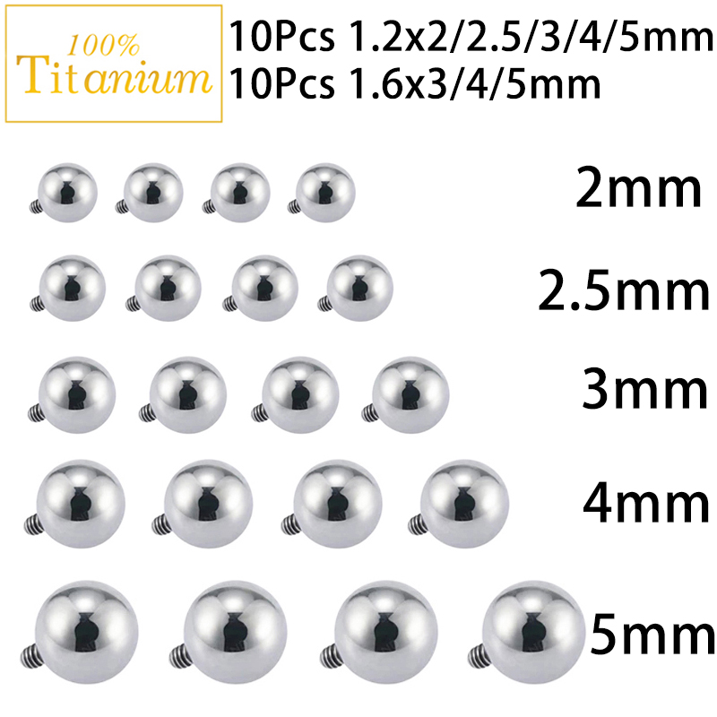 10Pc Implant Grade ASTM G23 Ti - Body Jewelry Replacement Ball 评论和价格