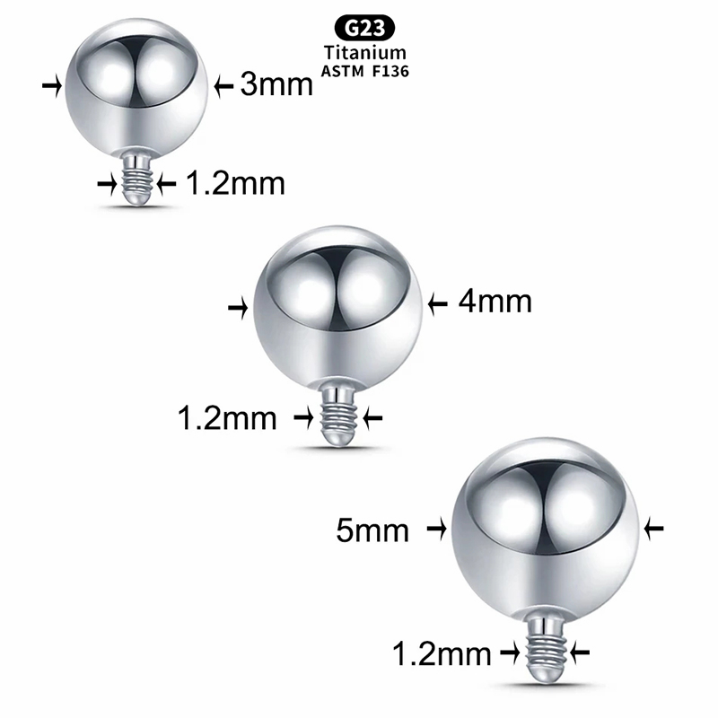 1PCS Internally Threaded Ball  - Body Jewelry Replacement Ball 评论和价格