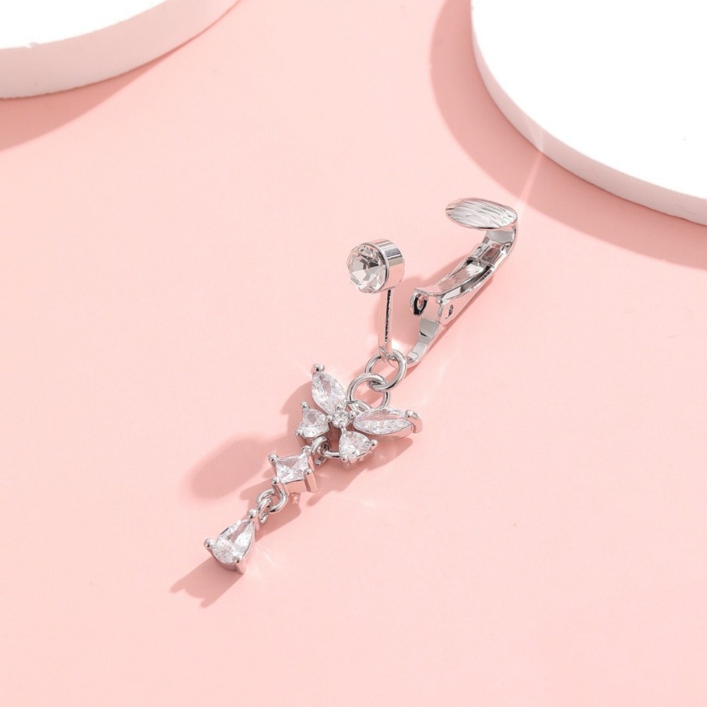 Butterfly Design Clip on Belly - Body Jewelry Materials 评论和价格