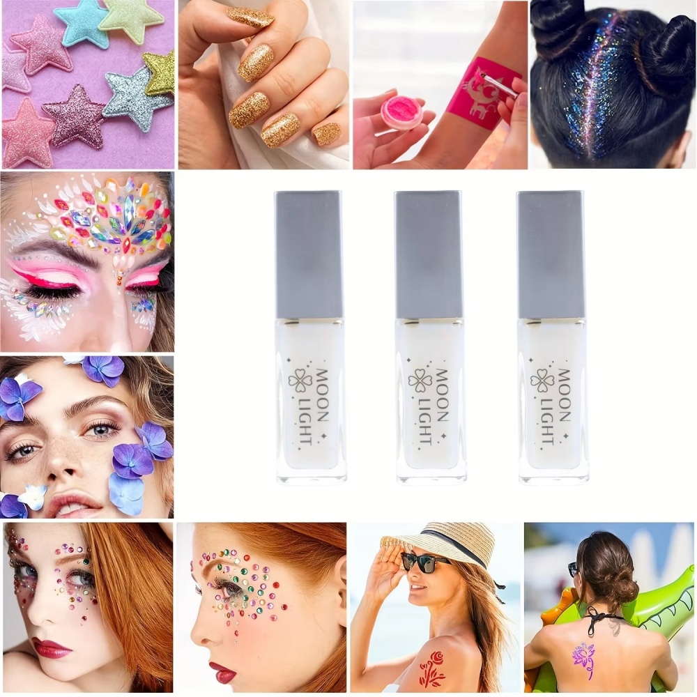 Skin-Friendly Glitter Glue 10m - Body Jewelry Glue 评论和价格