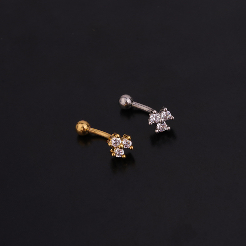 1Pc 1.2x8mm Eyebrow  Daith Snu - Eyebrow Curved Barbell 评论和价格