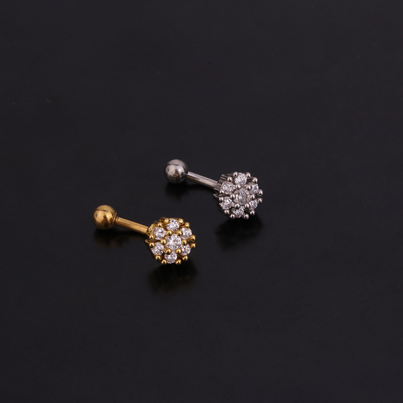 1Pc 1.2x8mm Eyebrow  Daith Snu - Eyebrow Curved Barbell 评论和价格
