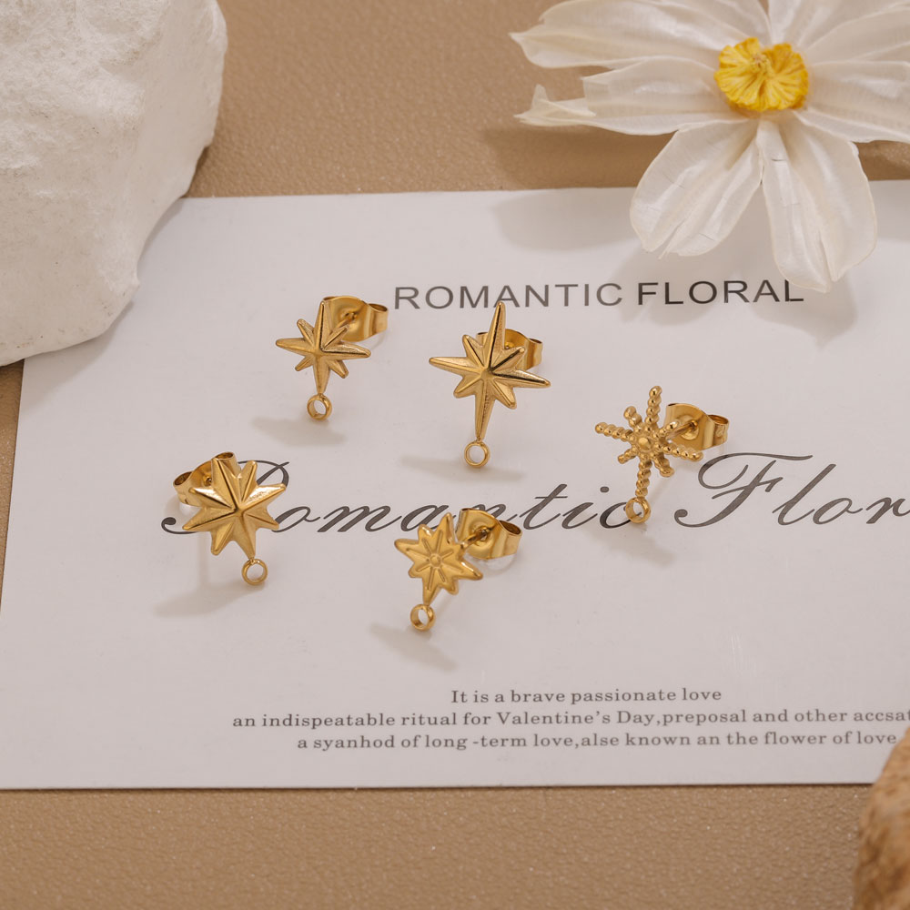 6pcs Stainless Steel Star Earr - Body Jewels 评论和价格