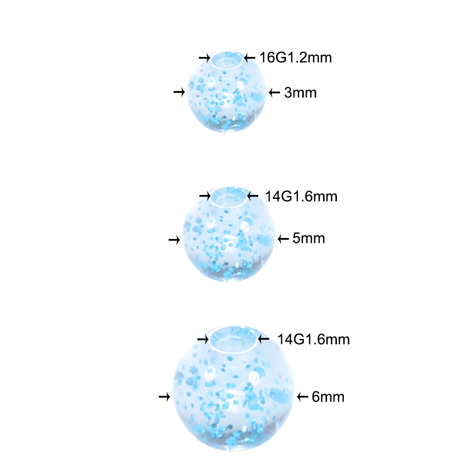 90-120pcs Colorful Acrylic Rep - Body Jewelry Replacement Ball 评论和价格