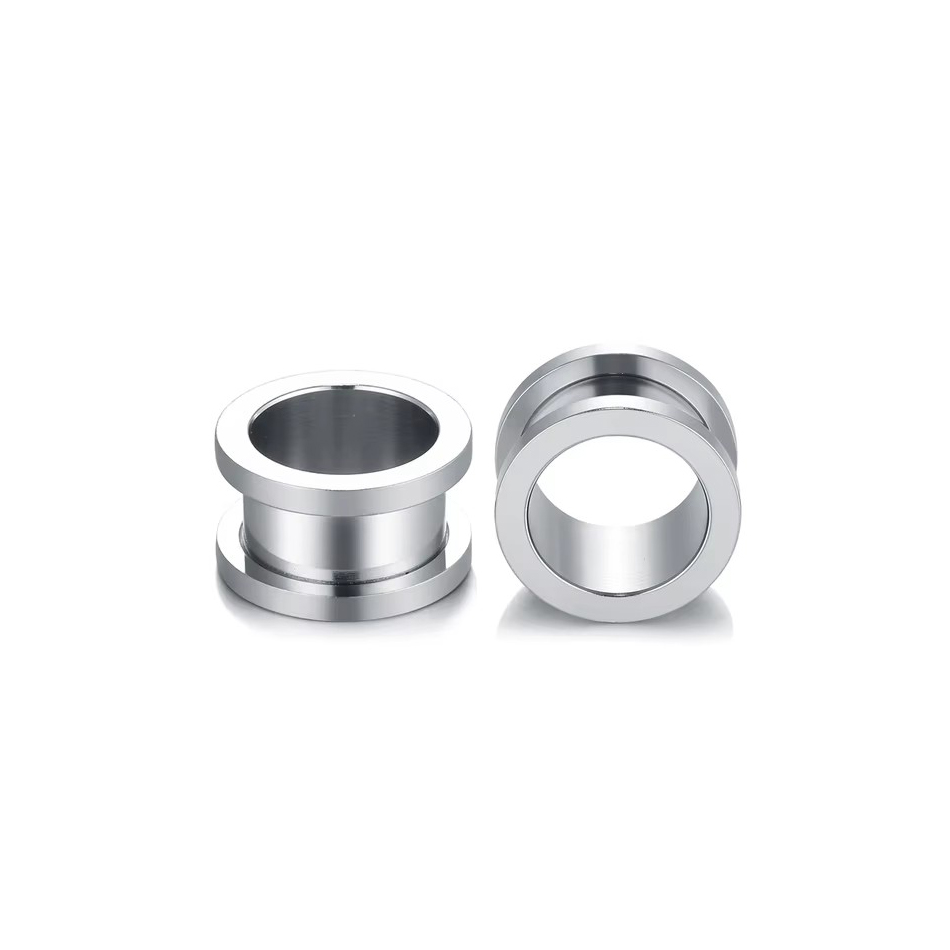 1Pair Stainless Steel Ear Plug - Body Jewelry Ear Gauges 评论和价格