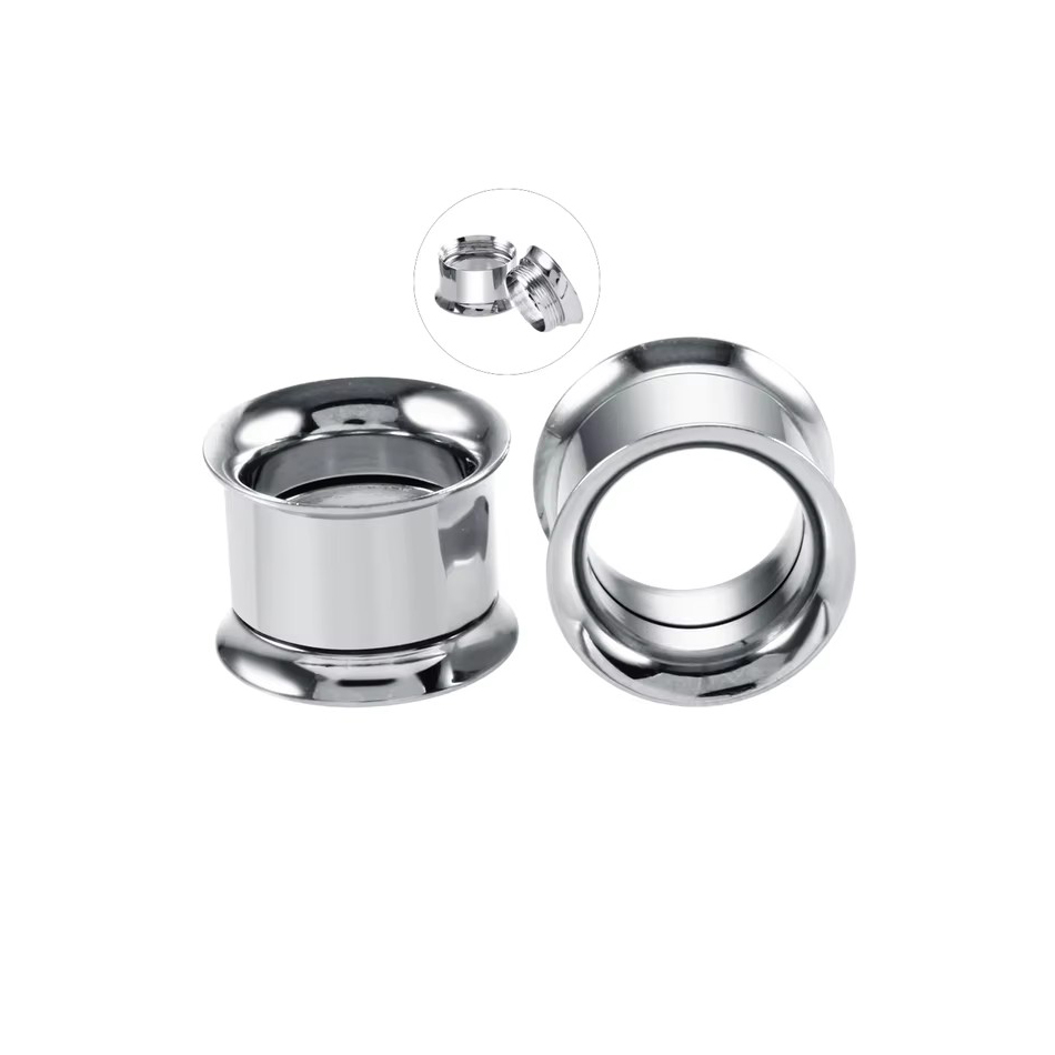 1Pair Stainless Steel Ear Plug - Body Jewelry Ear Gauges 评论和价格