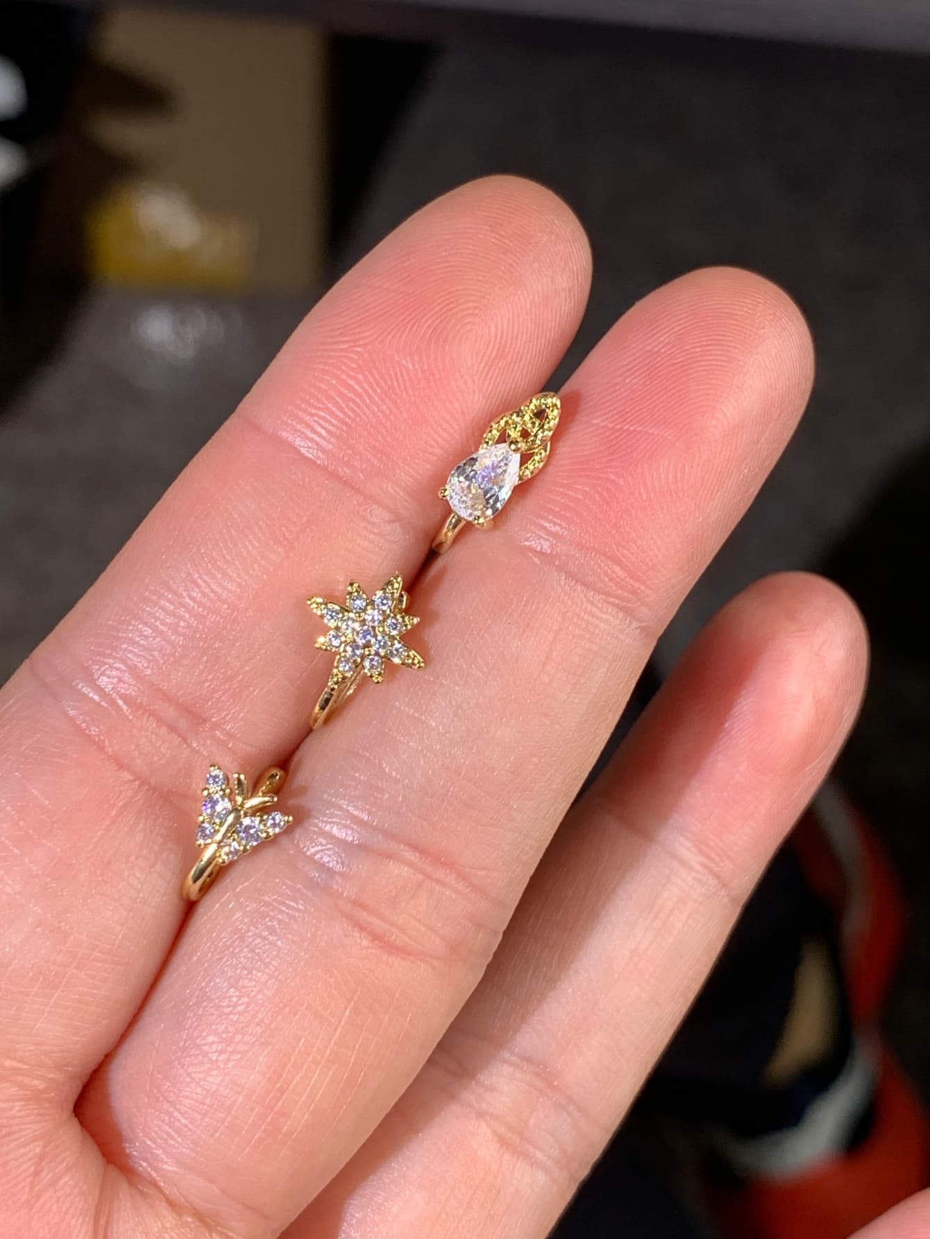 3-piece fashionable and elegan - Body Jewelry Materials 评论和价格