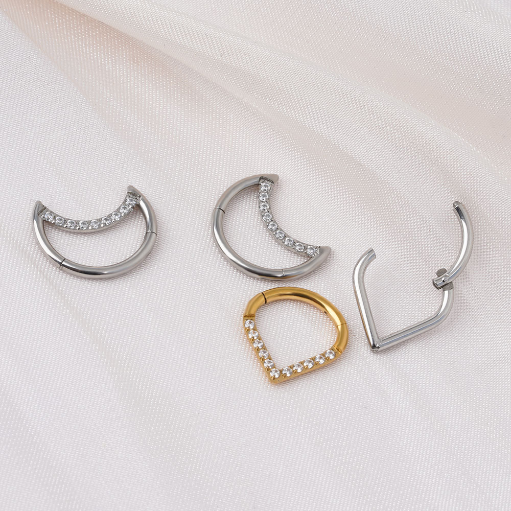 F136 Titanium Hinged Tear Drop - Body Jewelry Labret 评论和价格