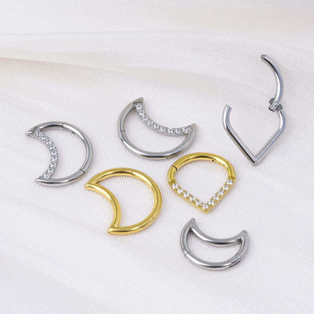 F136 Titanium Hinged Tear Drop - Body Jewelry Labret 评论和价格