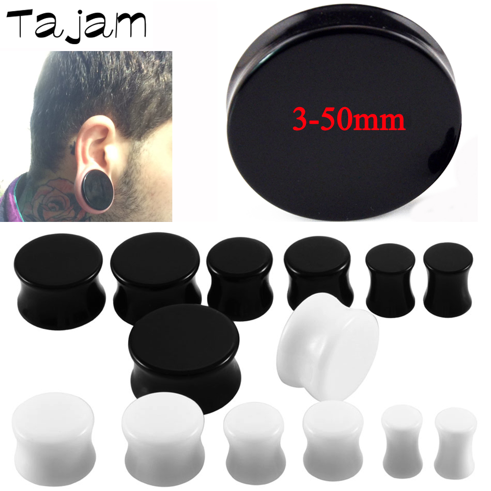 1 Pair 3mm-50mm Big Size Solid - Body Jewelry Ear Gauges 评论和价格