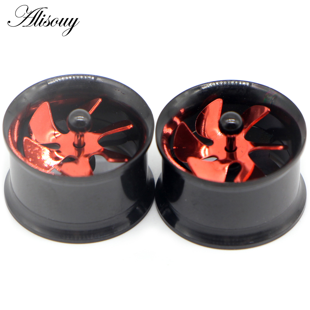 Alisouy 2Pcs Screw Propeller E - Body Jewelry Ear Gauges 评论和价格